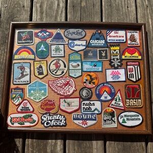 Vintage Ski Resort Patch Collection Wall Art